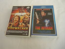 VHS Rarität - 2x Chuck Norris - Firewalker + The Hitman