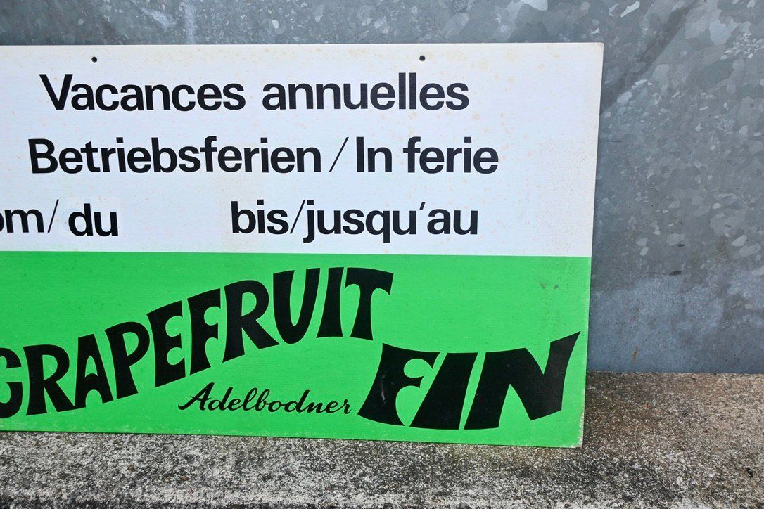 Insegne: alter REKLAME KARTON - hänger ADELBODNER grapefruit fin – Usato da Pfaffhausen venduto da mono_rec 3
