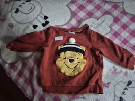 Winterlicher Winnie Pooh Pullover, Grösse 72, Top Zustand