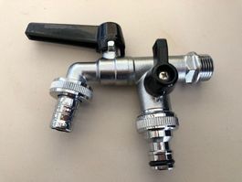 Kugelauslaufhahnen Duo 1/2" neu !