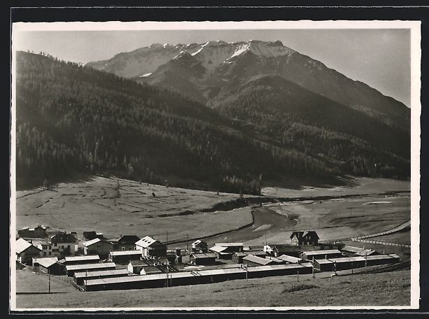 Cartoline postali: S-chanf /Engadin, Flablager mit Piz Meza – Usato da Berlin venduto da bartko-reher