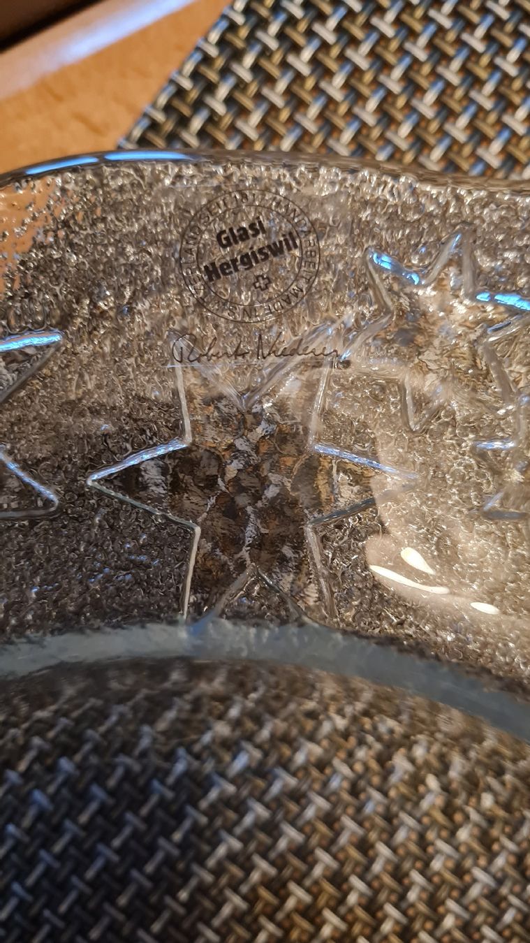 Glasi Hergiswil Schalen: Glasi Hergiswil neu 32cm.D.Weihnachtschale – Neu (gemäss Beschreibung) aus Münsingen von Cuci31 1