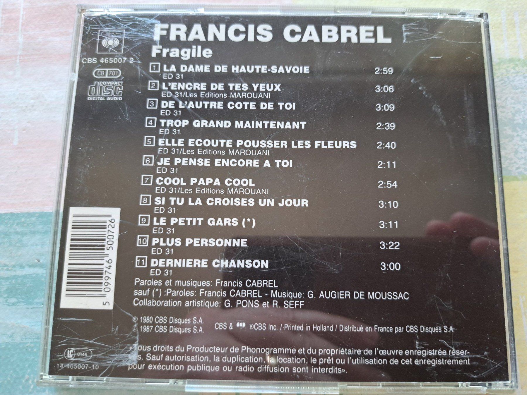 CD: CD Francis Cabrel - Fragile – Usato da Pully venduto da bro_n52j 1