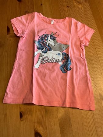 Mädchen T-Shirt rosa Einhorn Gr. 122/128,  *NEU*