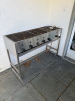 Gasgrill Edelstahl 4 Brenner mit Standfuss Grösse ca. 120cm