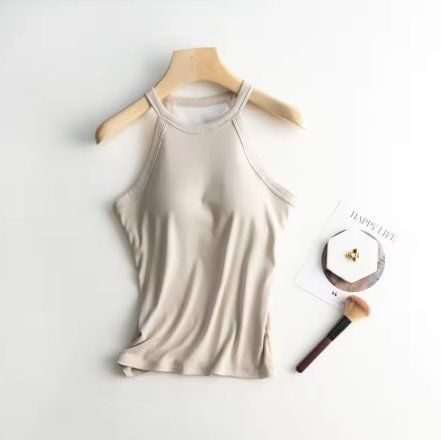 NEUES Top beige mit integrierten BH-Pads Gr. S - 225206