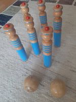 Kegelspiel mit 6 Matrosen und 2 Holzkugeln, VINTAGE