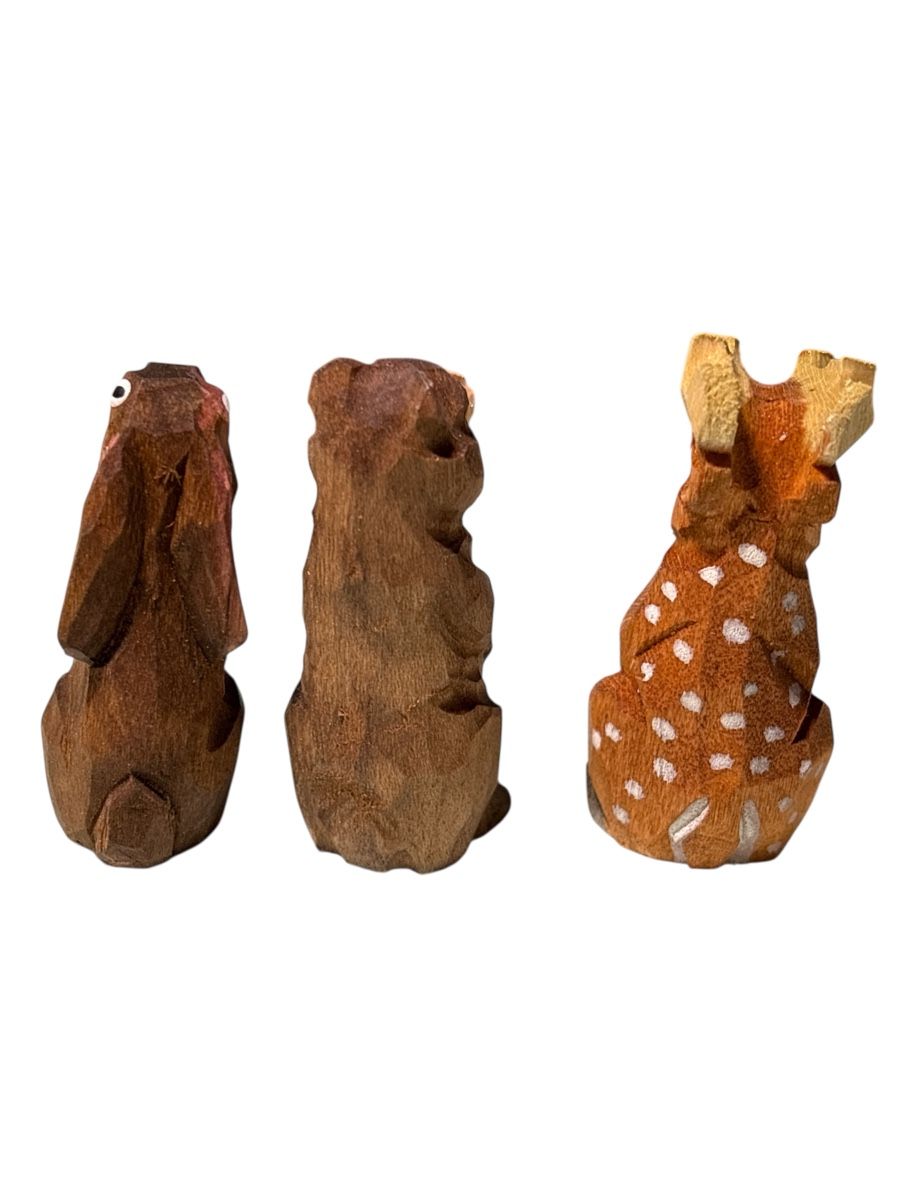Statuette: 3 handgeschnitzte Tierfiguren, ca. 4 cm gross  – Nuovo (secondo la descrizione) da Pratteln venduto da Dollshop 3