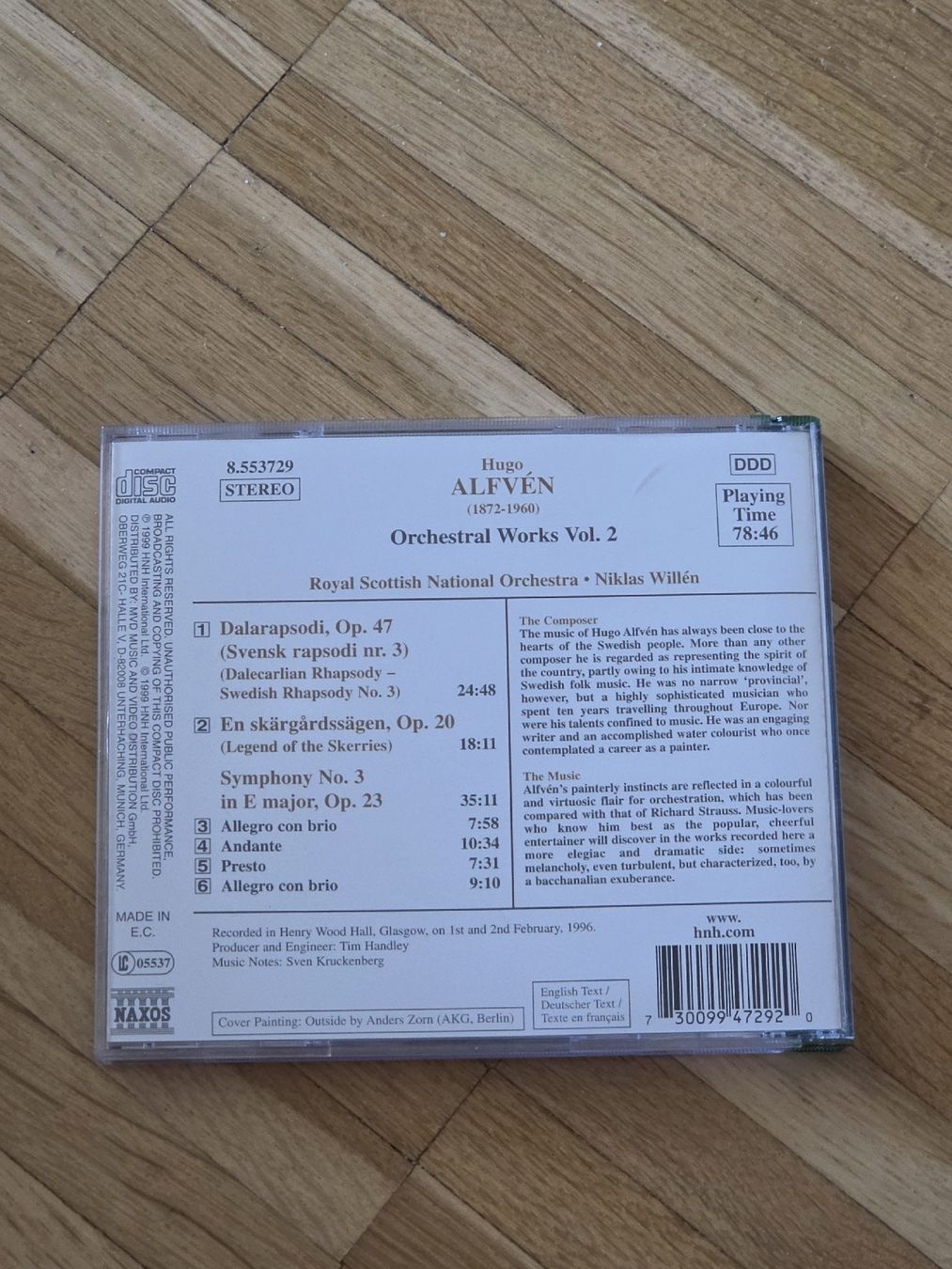 CD: CD: Hugo Alfvén: Orchestral Works Vol. 2  – Usato da Aesch BL venduto da immon 1