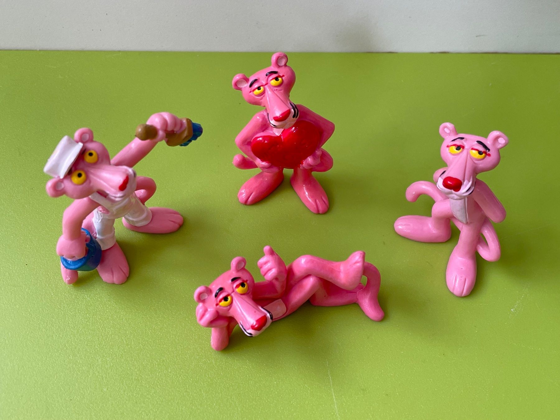 Bullyland Statuette: 4x Paulchen Panther Pink Panther Comic Figur 1983 Bully – Usato da Gossau SG venduto da entwederoder