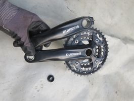 Shimano Kurbelgarnitur 3-10fach 175mm und Ritzel  sehr gut