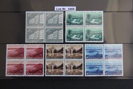 PP 1955 Serie Viererblöcke Postfrisch               Los 5465
