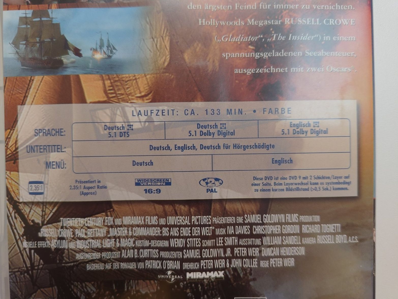 Alle DVDs: Master and Commander – Gebraucht aus Liestal von Kratzilla 3