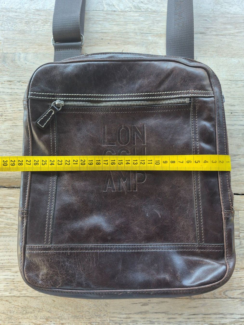Longchamp Borse: Besace homme Longchamp cuir marron – Difettoso da le landeron venduto da canette 3