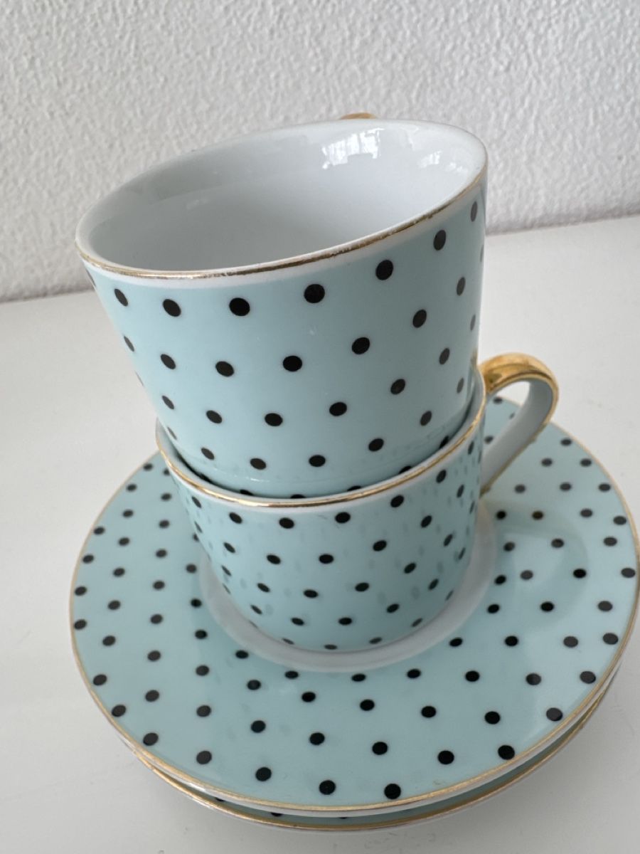 Tazze: Espresso-Kaffee-Tassen Set, getupft – Nuovo (secondo la descrizione) da Huttwil venduto da graesihu 3