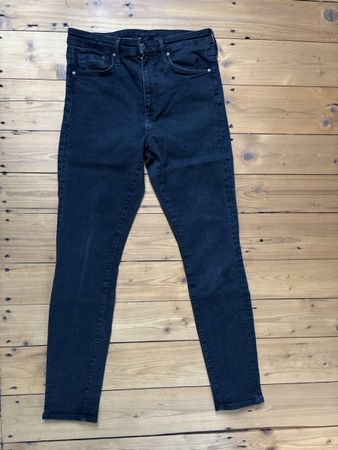H&M Shaping Skinny High Waist Jeans Schwarz Grösse M