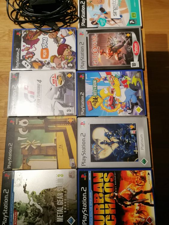 PS2 Spiele, GoW, ICO, MGS3, Simpsons, EyeToy, Singstar (Gebraucht) in ...