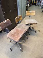 3 Stk alte Giroflex Werkstattstühle