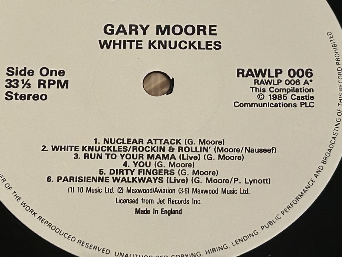 Schallplatten: Gary Moore. 1985. White Knuckles – Gebraucht aus Faulensee von Mizuno06 4