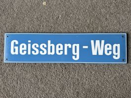 Geissberg weg strassenschild