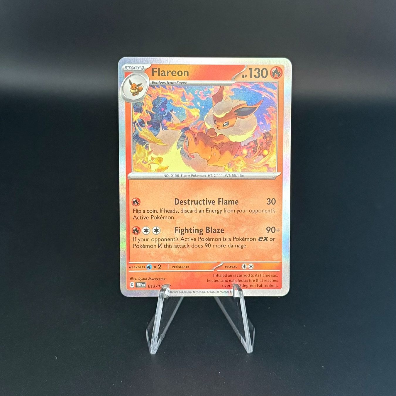 Pokémon Carte collezionabili: Flareon #13 Pokemon Prismatic Evolutions – Usato da Feuerthalen venduto da Plazatoys