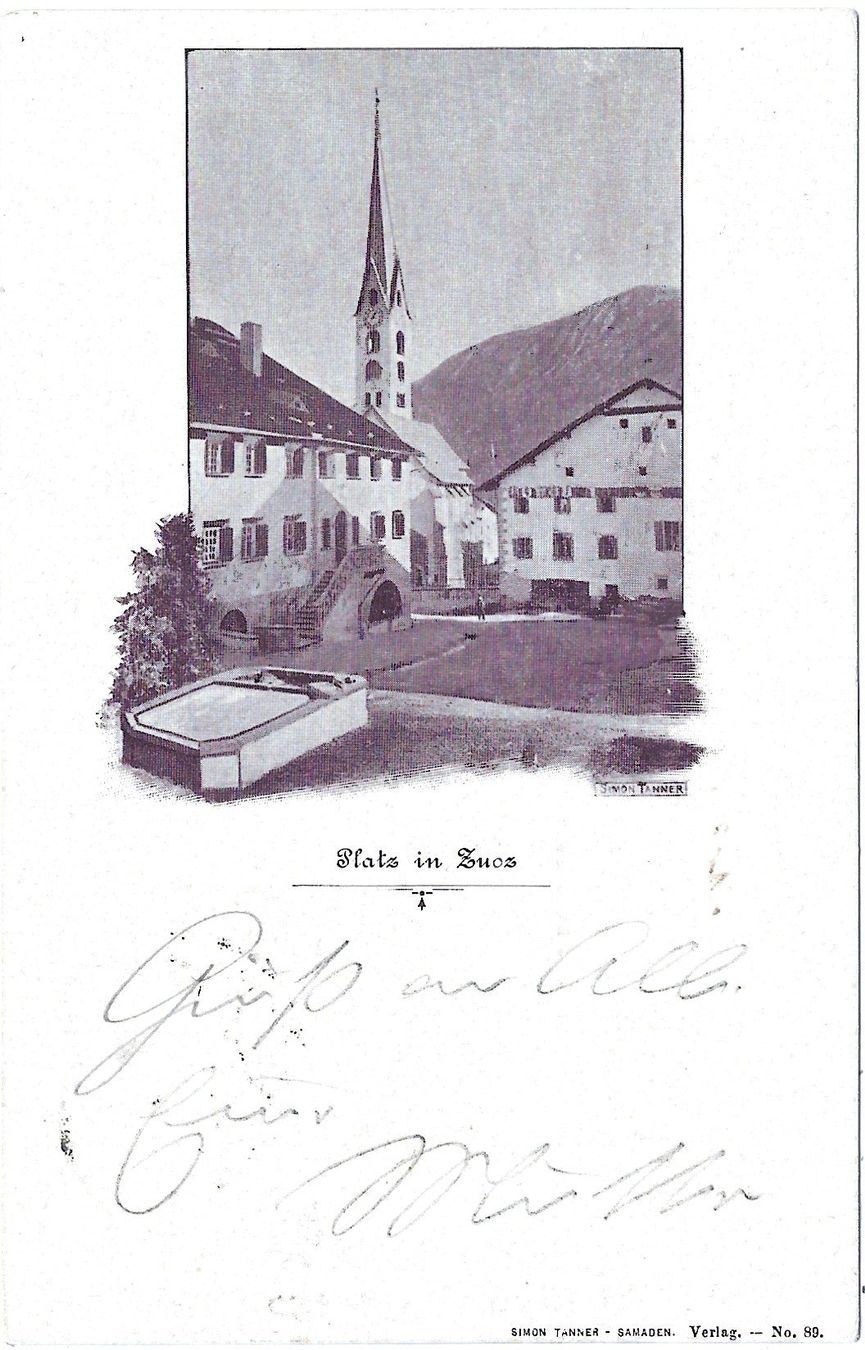 Cartoline postali: Platz   in   Zuoz – Usato da Bütschwil venduto da Jackson1A