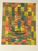 Les Heures,dessin,Pastel signé Favarger Lison,1982.