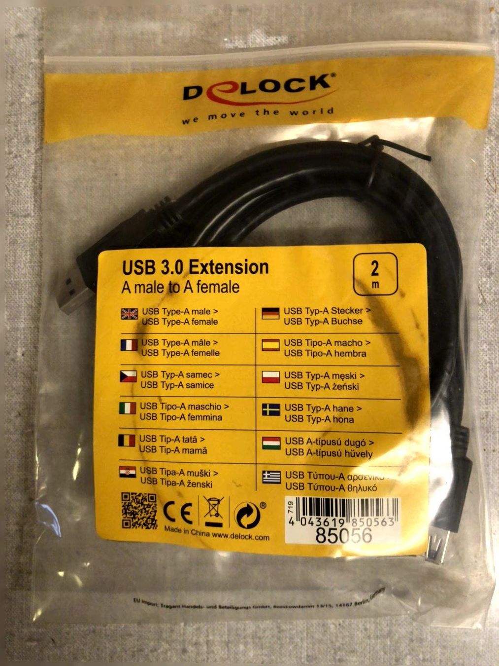 Kabel: Delock Verlängerungskabel USB 3.0 / 2m – Neu und originalverpackt aus Bern von Fireblades 3