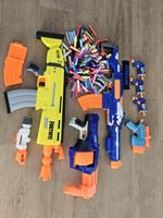Nerf-Paket mit 7 Nerfs + ca. 180 Dartpfeilen