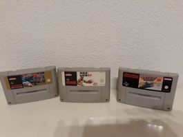 3 Super Nintendo SNES Spiele