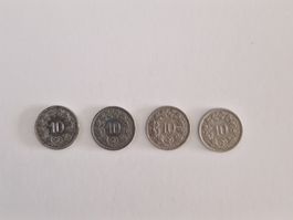 10rp. 1958/ 1966/ 1964 / 1968