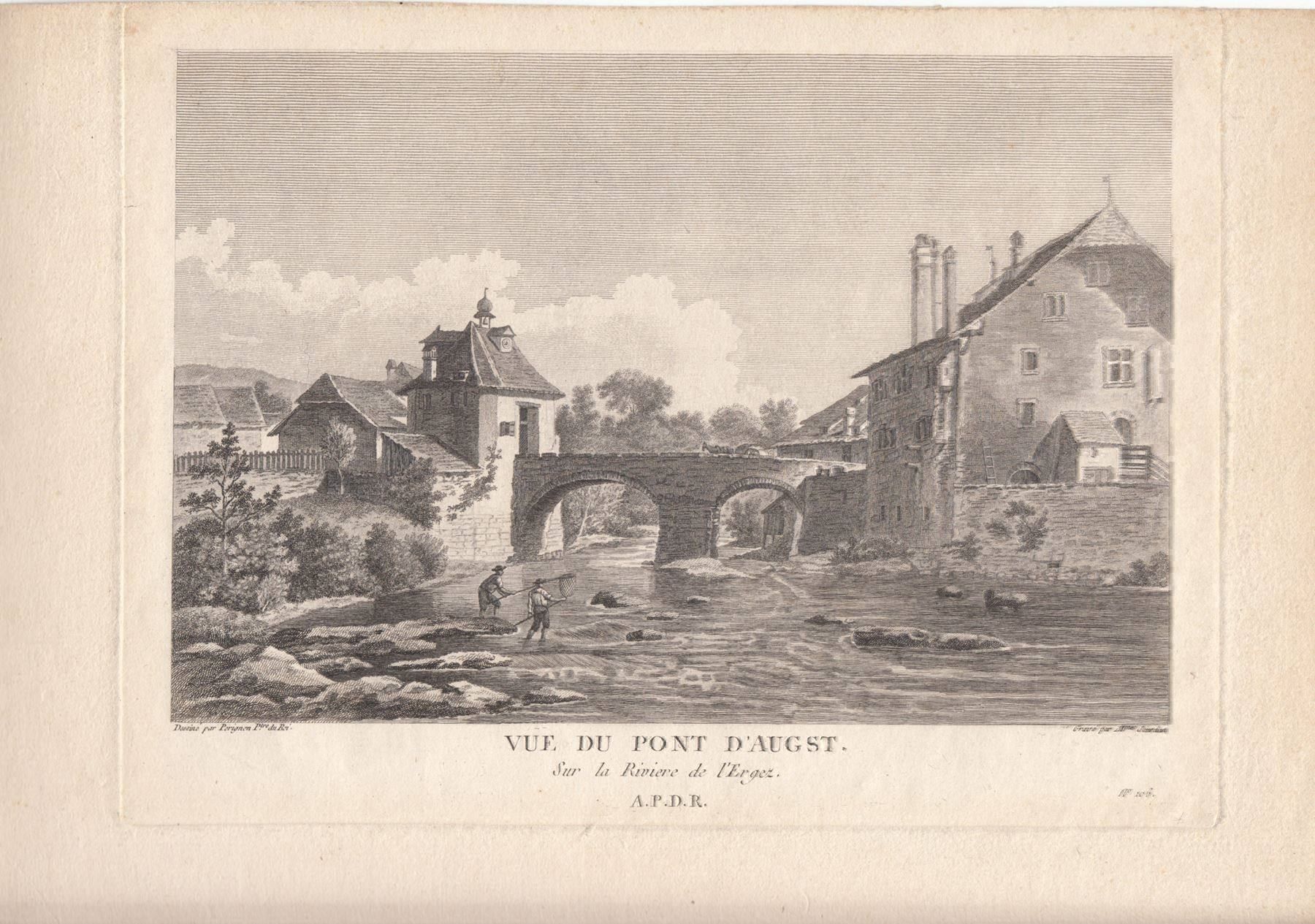 Posters & Illustrations: AUGST, BASELLAND, KUPFERSTICH 1788 – Antique à Grüningen par Kartensammler 2