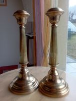 Paire de chandeliers ancien style Empire en laiton