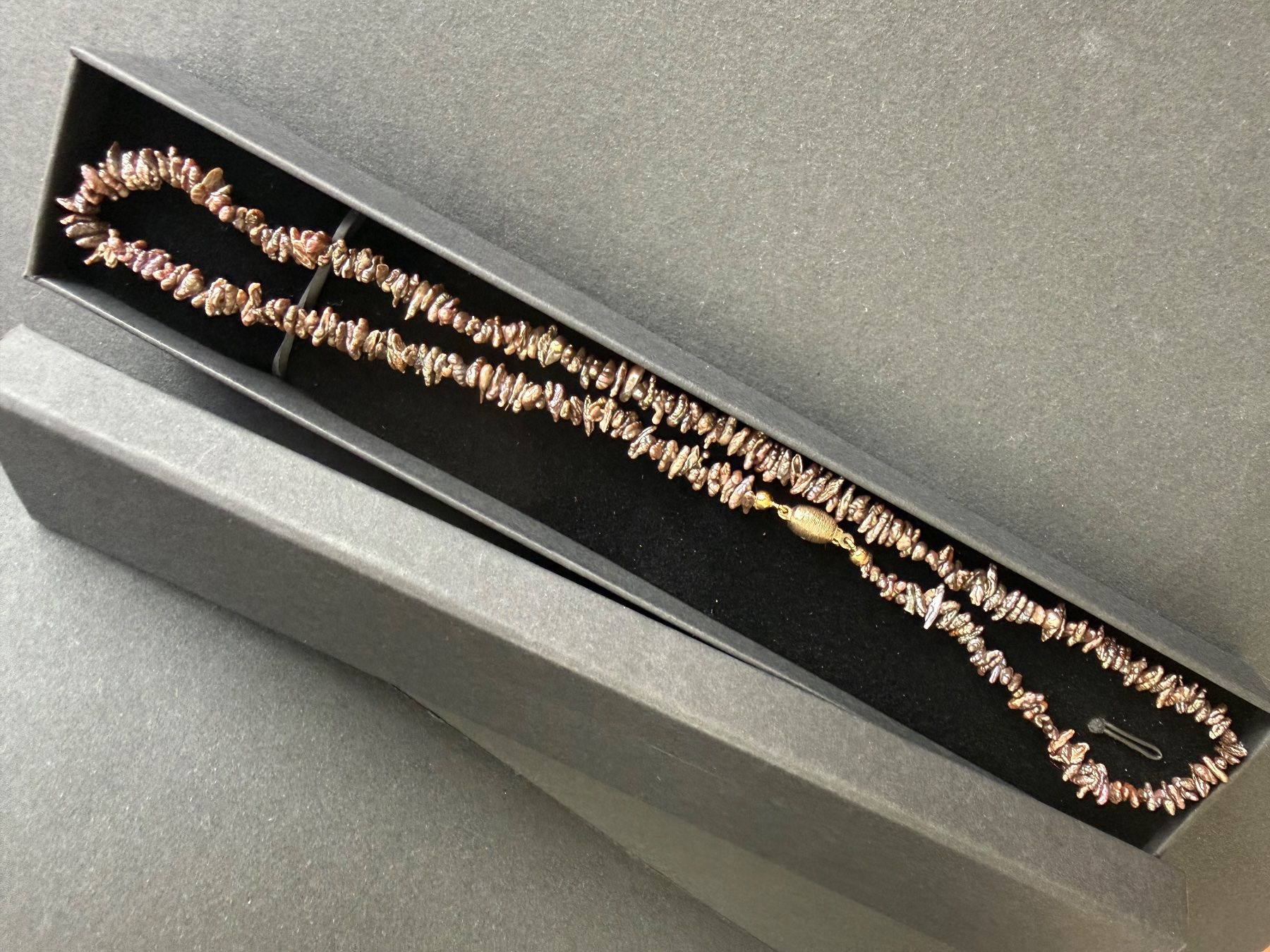Ketten: Keschi Perlen Kette mit Silber Verschluss 925 – Gebraucht aus Spiegel b. Bern von Rogger72 1