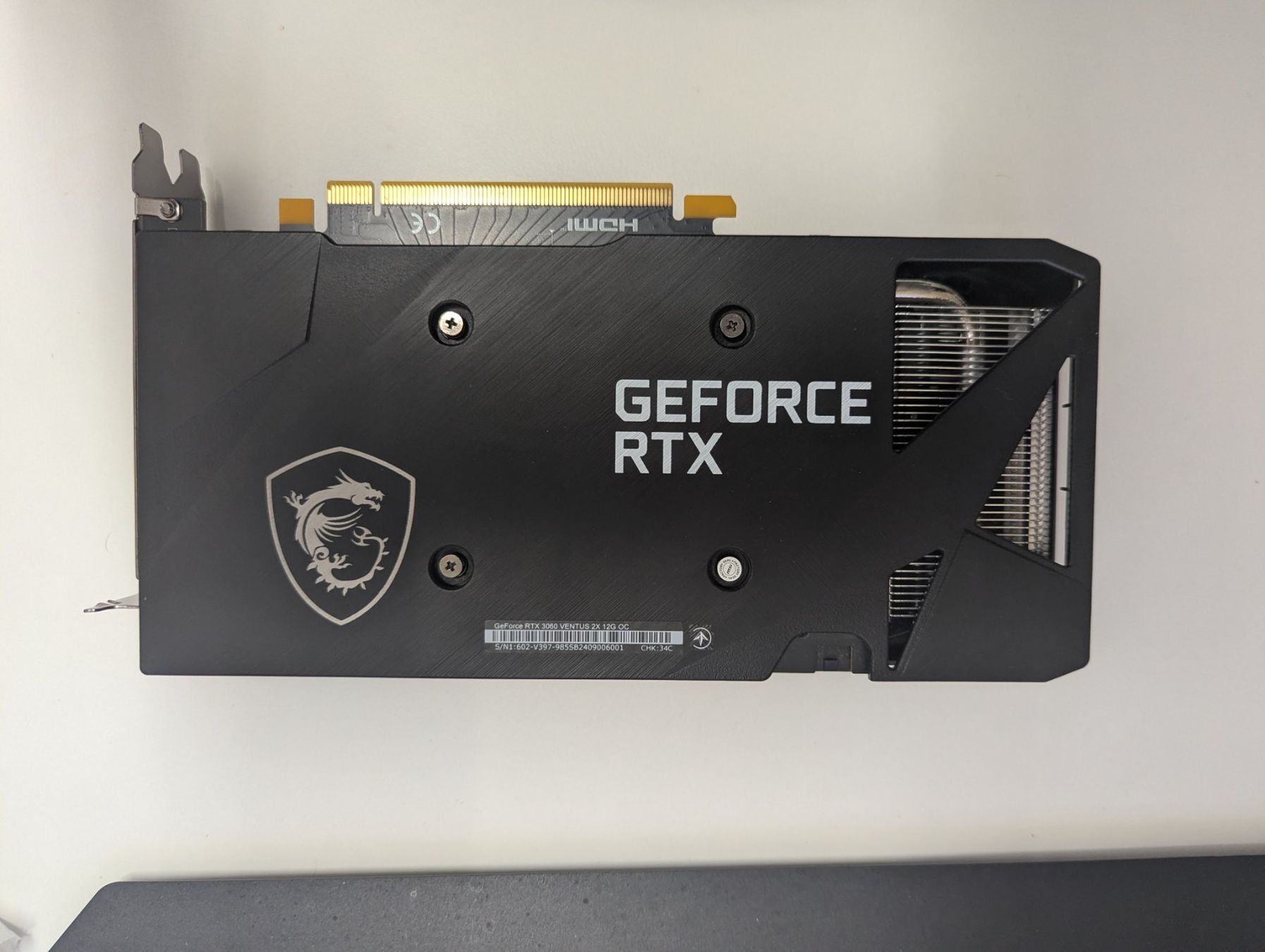 MSI Cartes graphiques: GPU MSI GeForce RTX 3060 OC Ventus 2X – D'occasion à Dino par gab_72pn 1