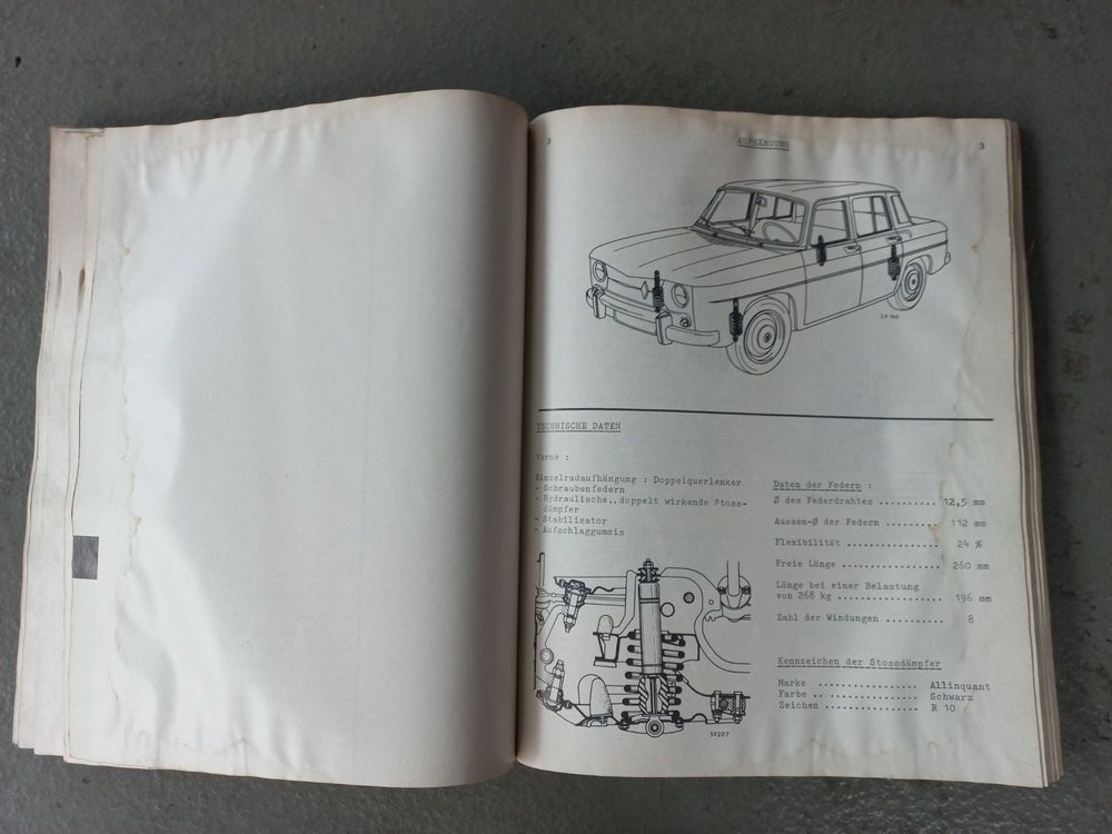 Libri: Oldtimer Renault Werkstatthandbuch Renault R8 / R 8 , R1130 – Usato da CH - DULLIKEN venduto da swissclassicparts 2