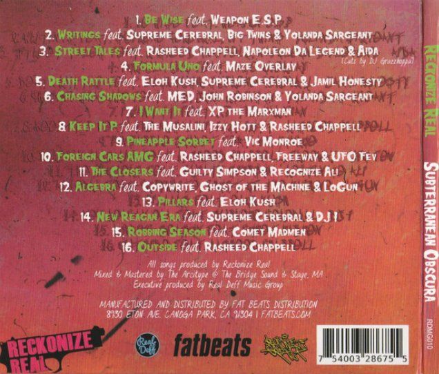CD: CD Reckonize Real -Subterranean Obscura- Neuf Scellé – Nuovo e nell'imballaggio originale da St-Prex venduto da kro_7jxt 1