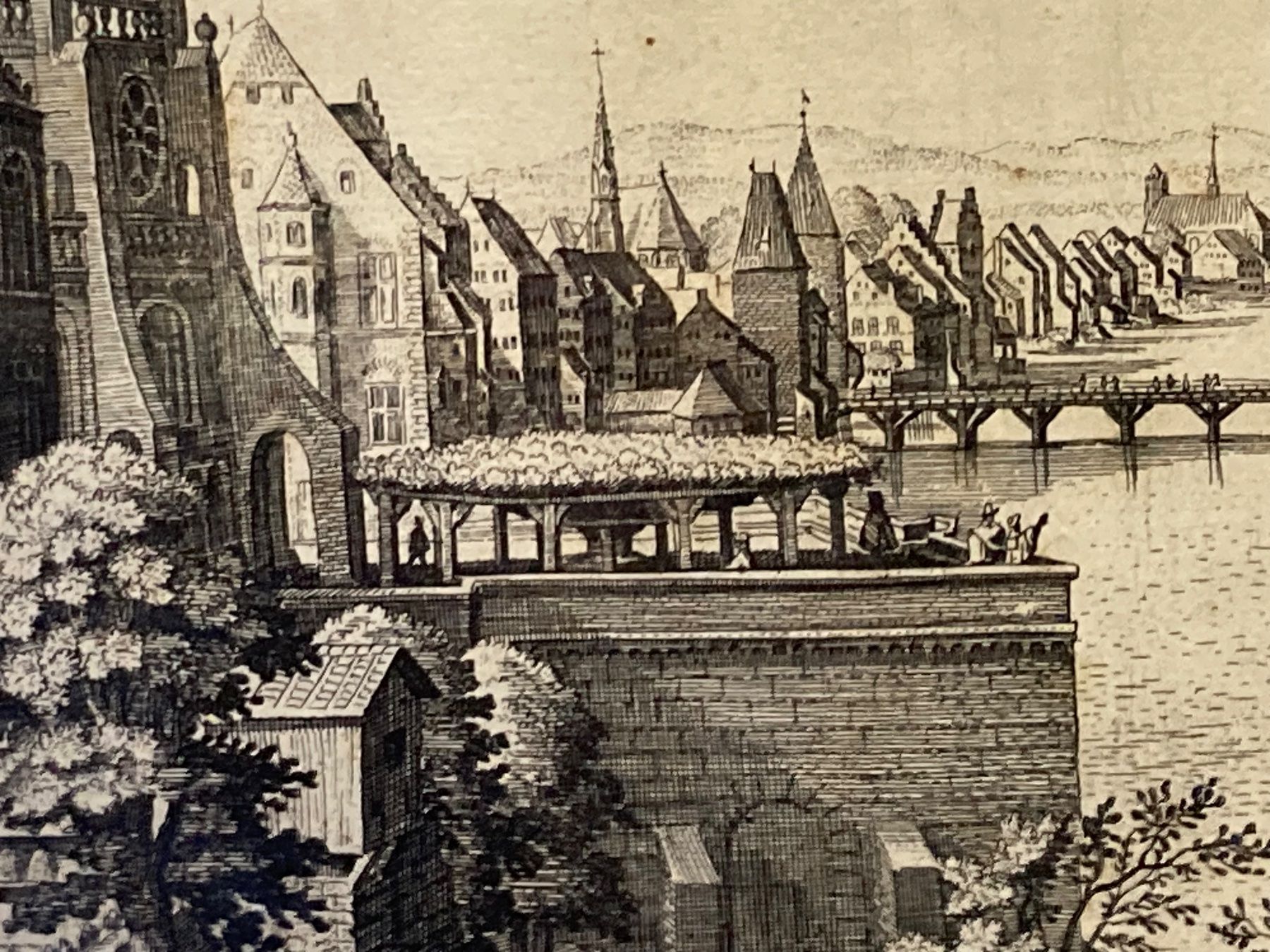 Stiche: Antiker Stich Basel wohl Merian – Gebraucht aus Bern von Jwpm66 2