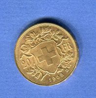 (073) 20 Fr. 1908 Vreneli Top Stgl Gold