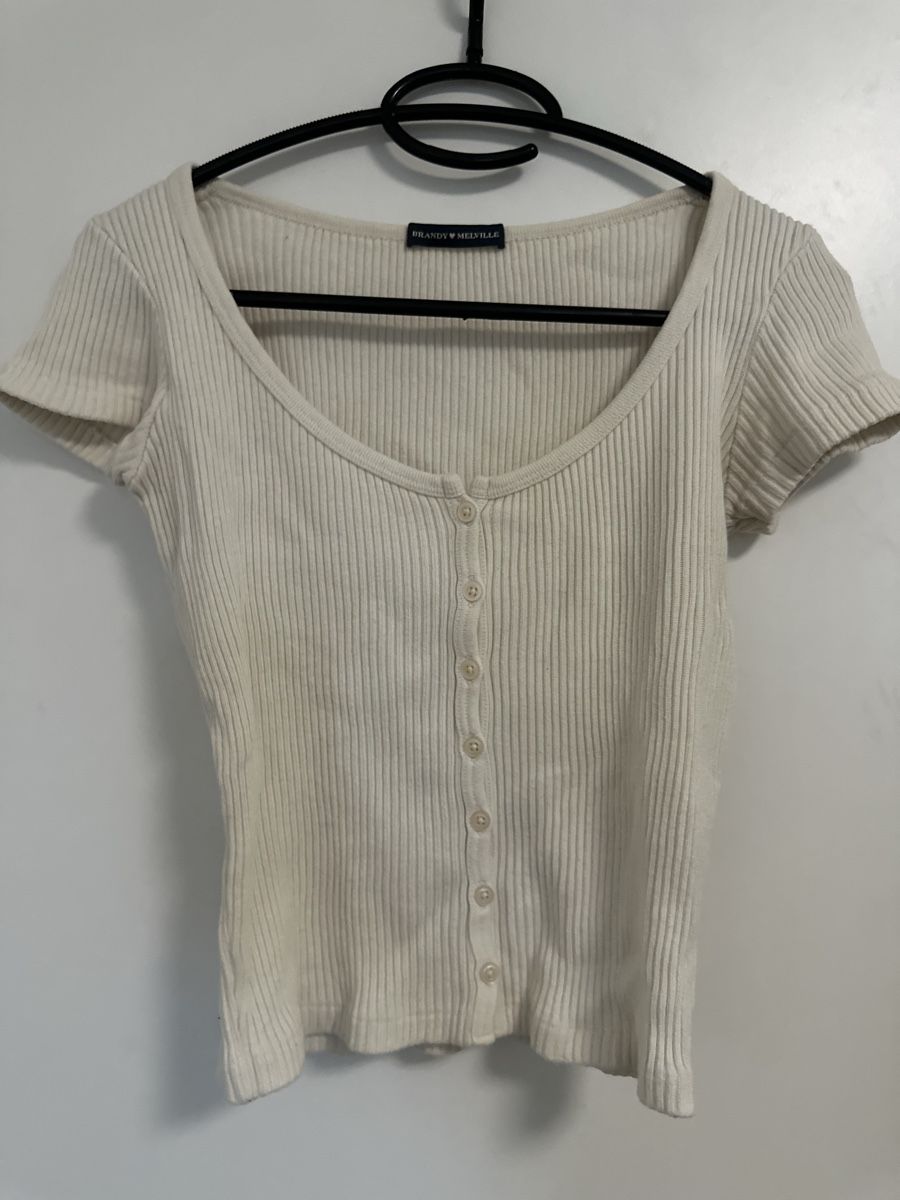 Brandy Melville Top: Brandy Melville Top Grösse: OneSize beige gerippt – Nuovo (secondo la descrizione) da Zürich venduto da kri_hy6t 1