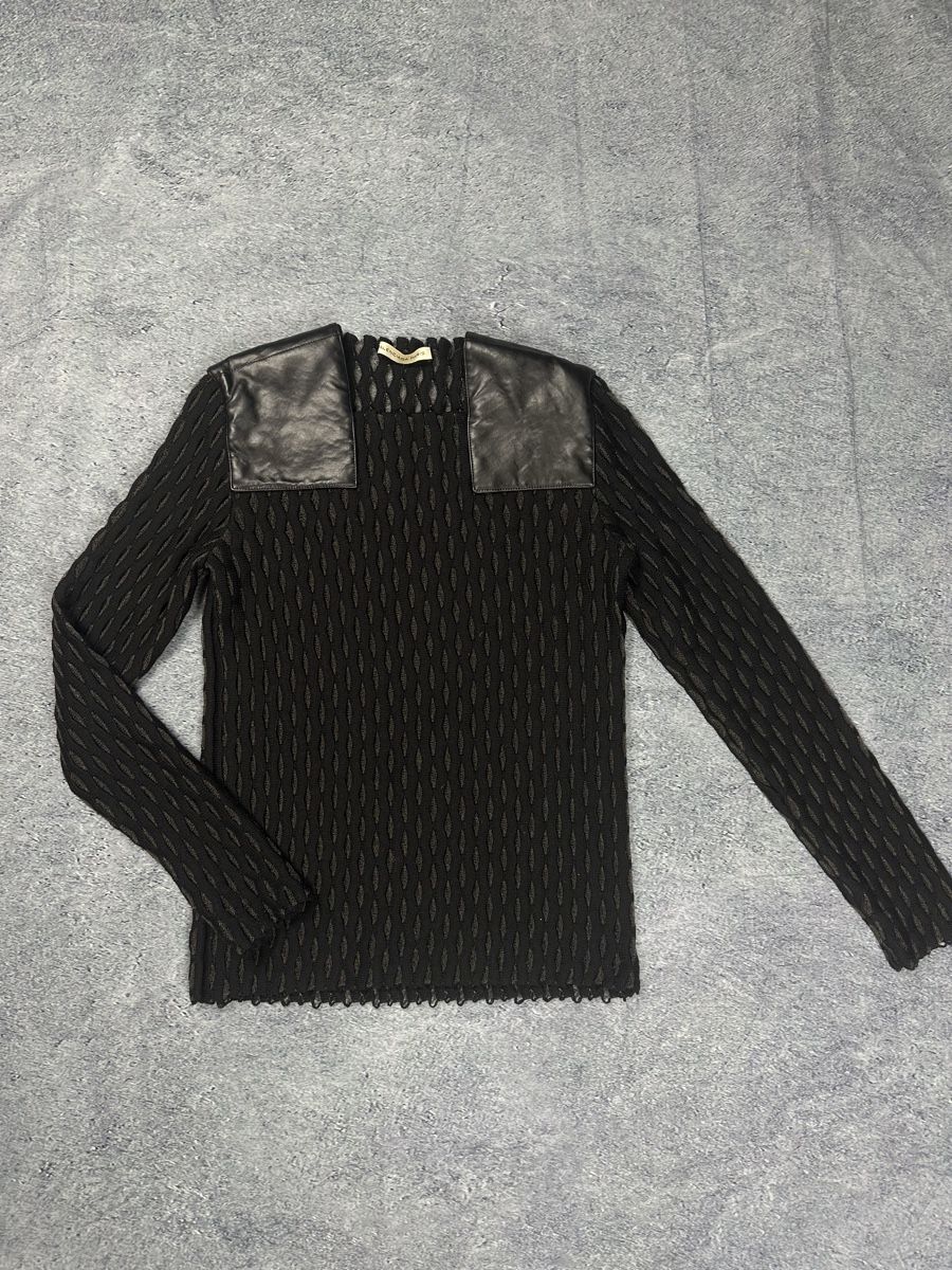 Balenciaga Maglioni & Felpe: Balenciaga Pullover, schwarz, Leder Applikationen,  – Usato da Luzern venduto da kim221080