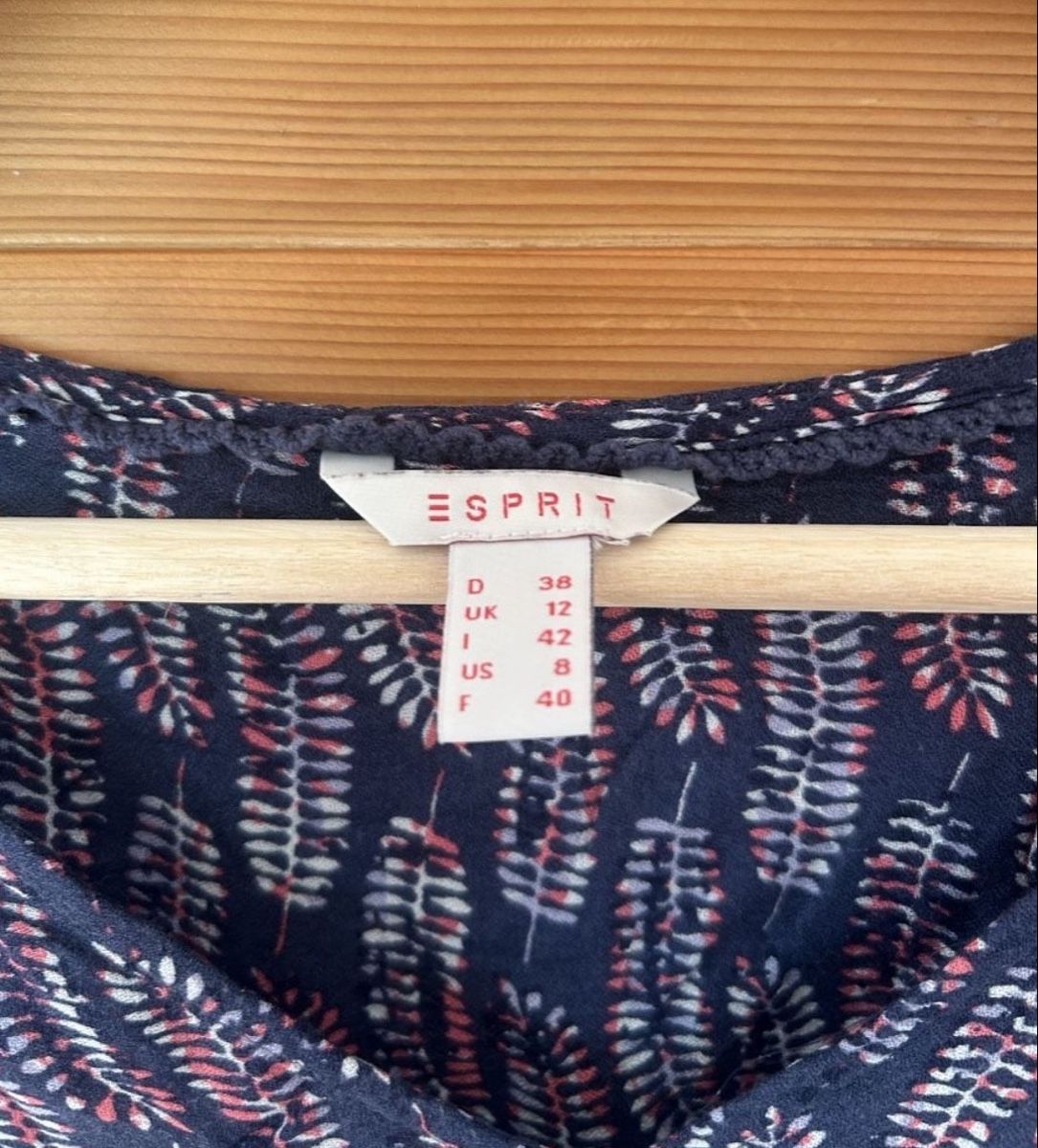 Esprit Camicette: Blouse Esprit imprimé feuilles bleu taille 38 – Usato da Lutry venduto da Ronaldf 3
