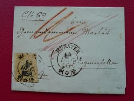 1858, Strubelbrief: 25F, Brief von MÜNSTER - DAGMERSELLEN