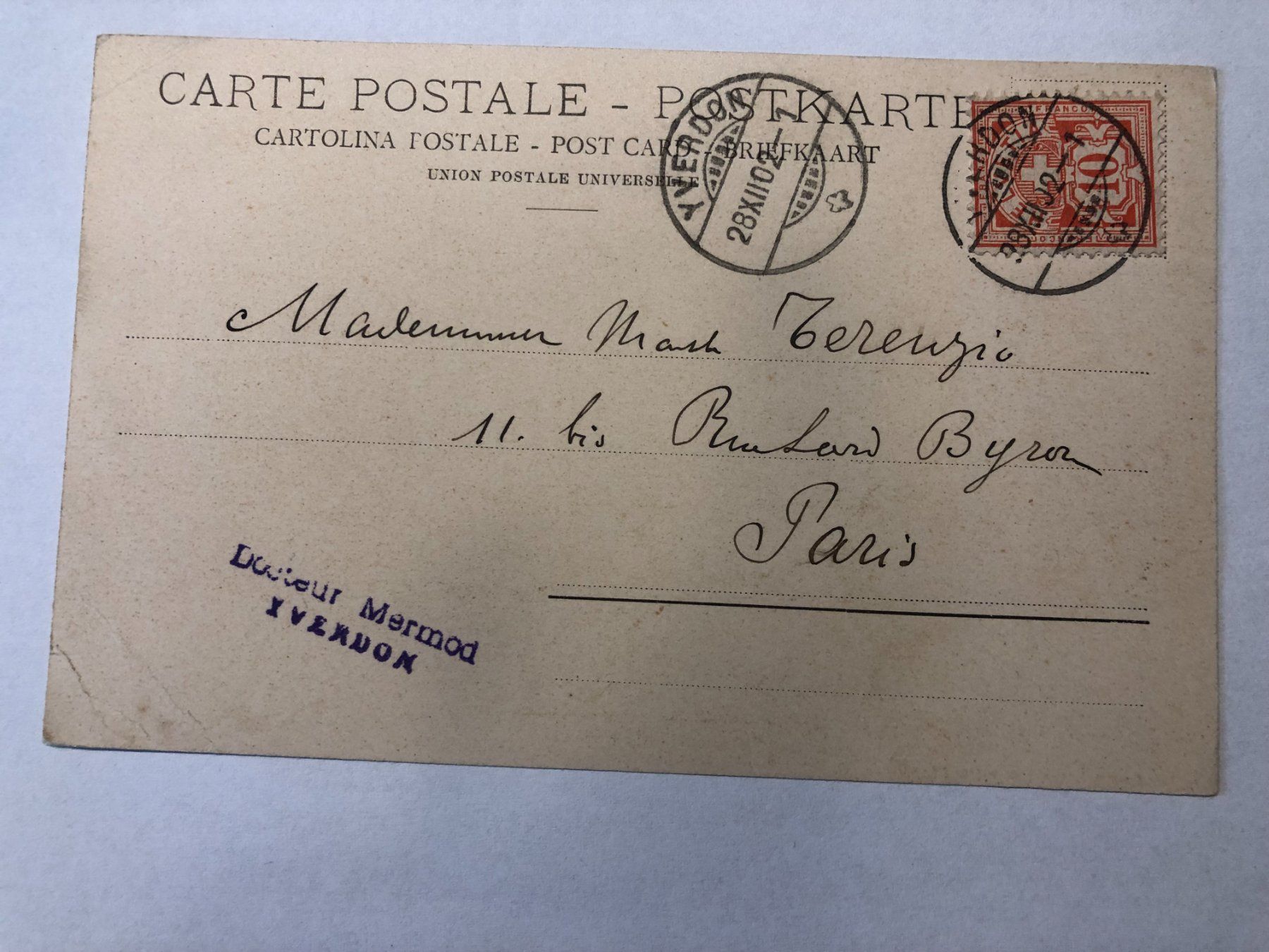 Ansichtskarten: Yverdon - 1902 – Gebraucht aus Pfäffikon ZH von Waltoversand 1