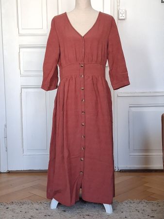 Sommer Maxikleid in ziegelrot, Gr. 40
