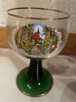 Schweizer Souvenirglas mit Tellskapelle Motiv - Vintage!