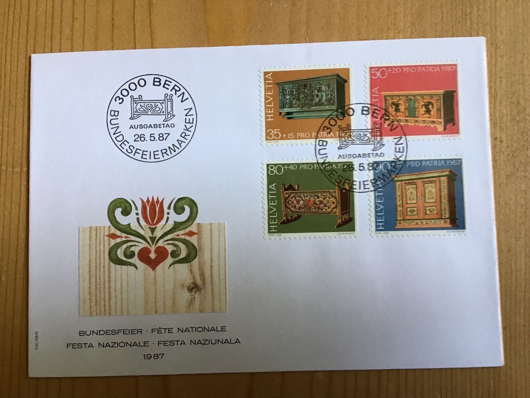 Tous les timbres: pro patria 1987 – Neuf (Voir description) à liestal par makai05