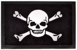 Fussmatte - SKULL - schwarz - 40 x 60 cm