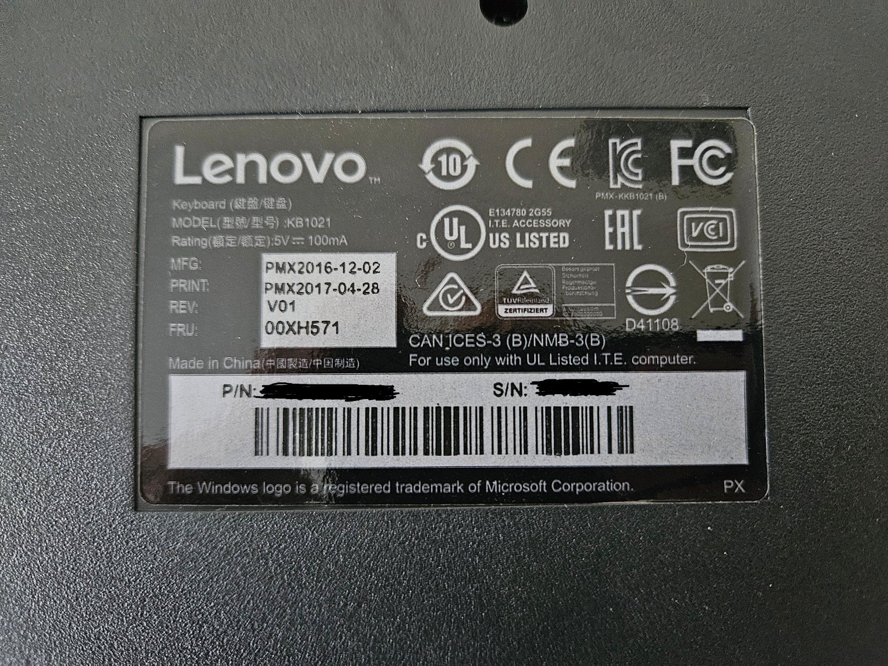 Lenovo Tastiere: USB Tastatur Lenovo – Usato da Wauwil venduto da seriously3 3