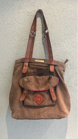 Margelisch Segeltuchtasche mit Lederdetails